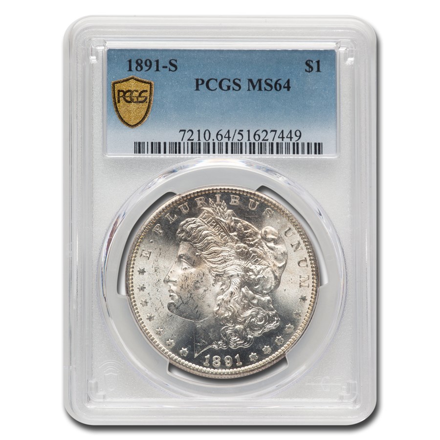 1891-S Morgan Dollar MS-64 PCGS