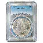 1891-S Morgan Dollar MS-64 PCGS