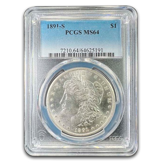 1891-S Morgan Dollar MS-64 PCGS
