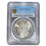 1891-S Morgan Dollar MS-64+ PCGS