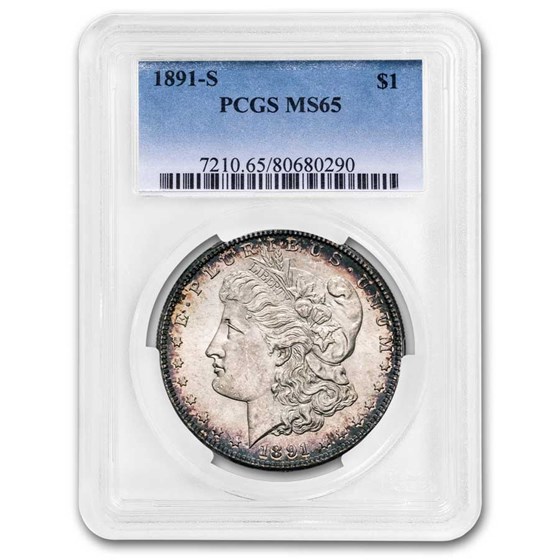 1891-S Morgan Dollar MS-65 PCGS (Toned) 1891-S Morgan Dollar MS-65 PCGS (Toned)