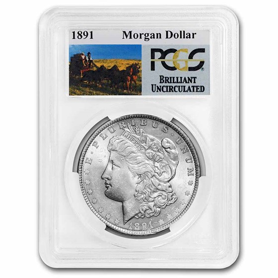 1891 Stage Coach Silver Dollar BU PCGS 1891 Stage Coach Silver Dollar BU PCGS