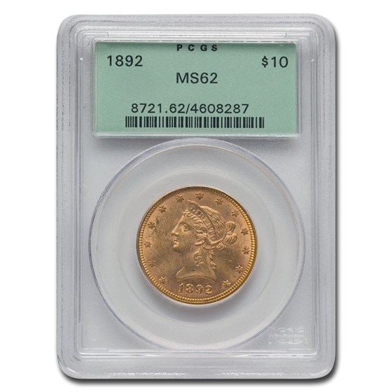 1892 $10 Liberty Gold Eagle MS-62 PCGS 1892 $10 Liberty Gold Eagle MS-62 PCGS