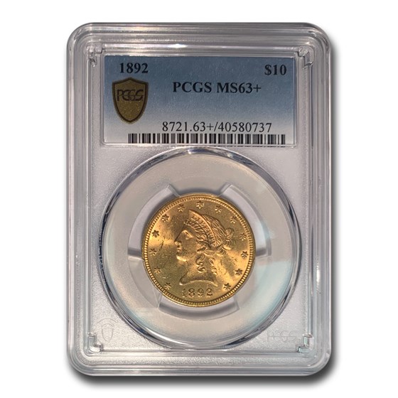 1892 $10 Liberty Gold Eagle MS-63+ PCGS 1892 $10 Liberty Gold Eagle MS-63+ PCGS