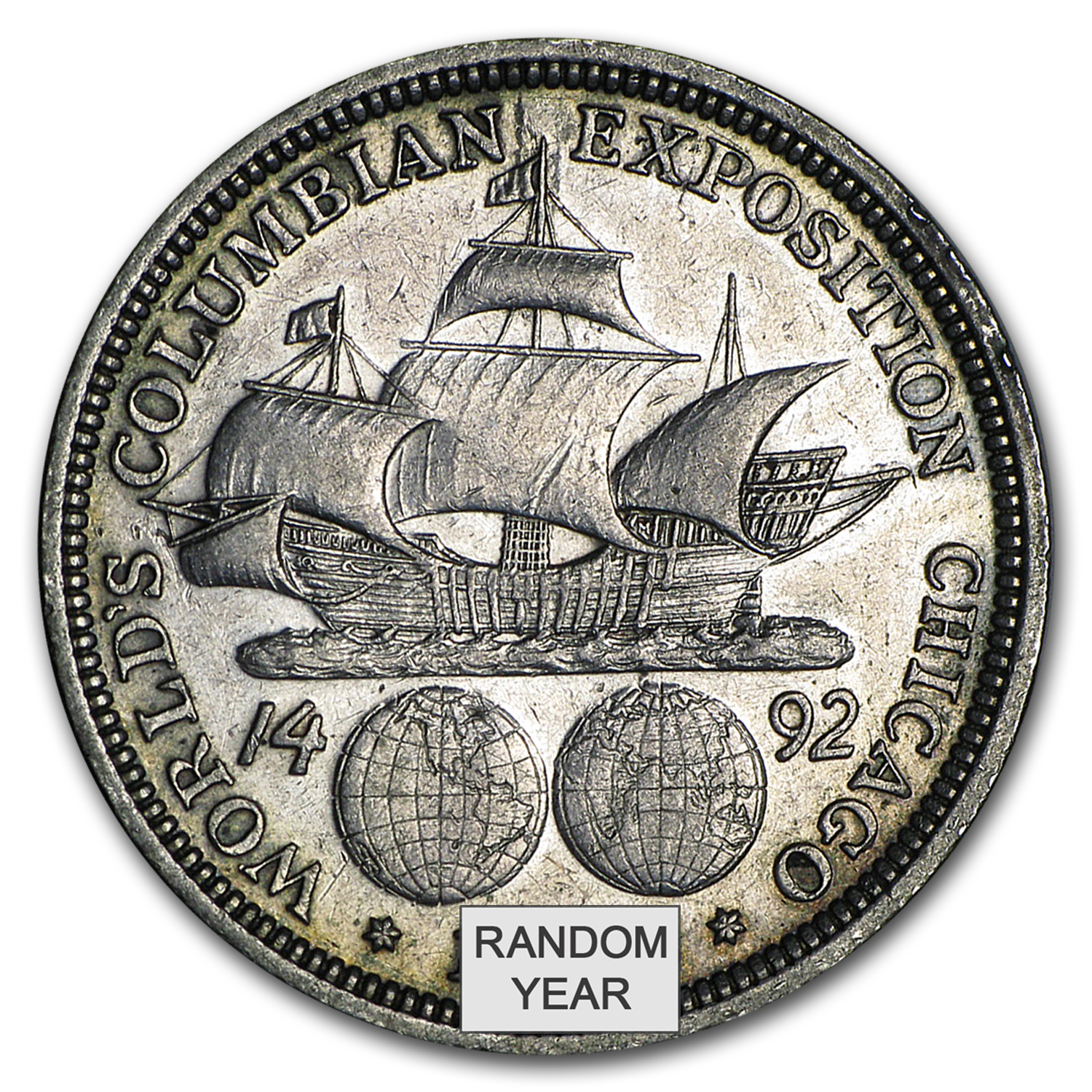 Buy 1892-1893 Columbian Expo Silver Half Dollar (Low Grade/Cleaned