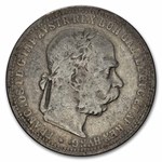 1892-1907 Austria Silver 1 Corona Franz Joseph I Avg Circ