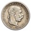 1892-1907 Austrian Empire Silver Crown Franz Joseph I Avg Circ