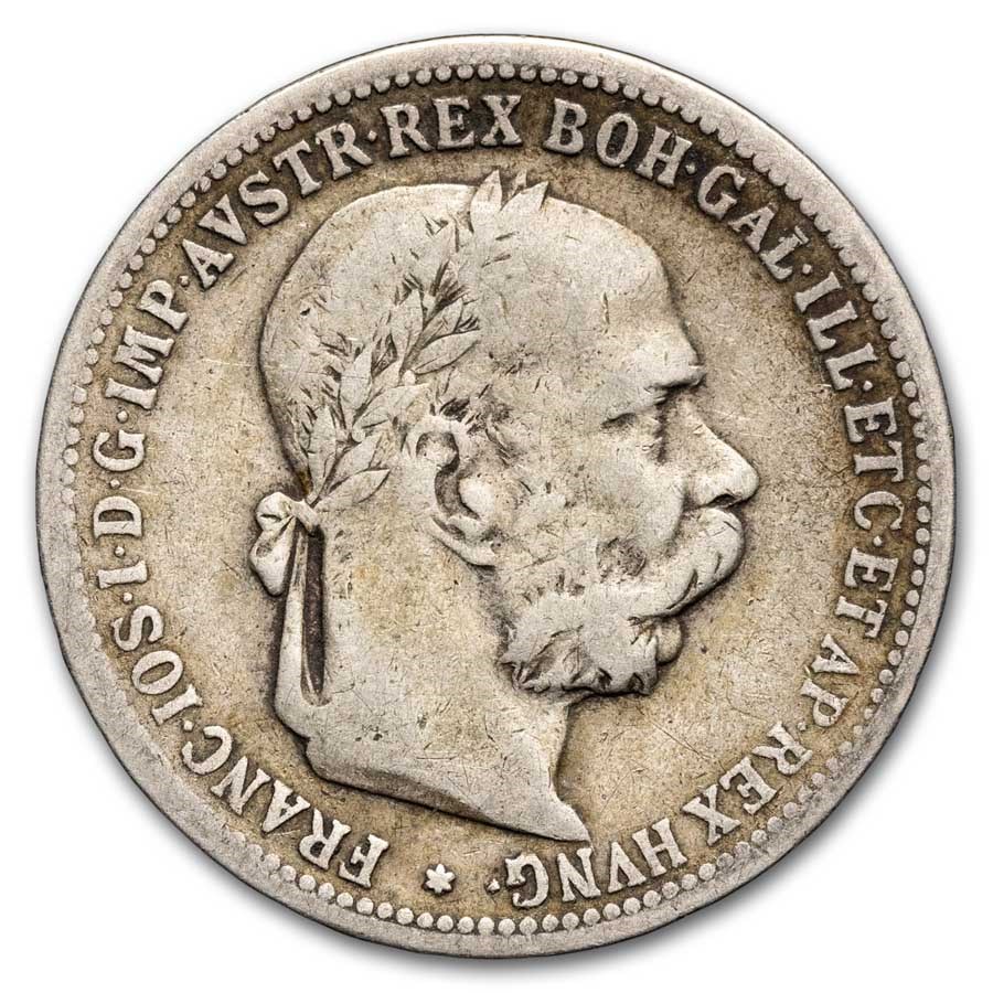 1892-1907 Austrian Empire Silver Crown Franz Joseph I Avg Circ