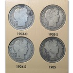 1892-1915 Barber Half Dollar Set Complete Avg Circ (Dansco Album)