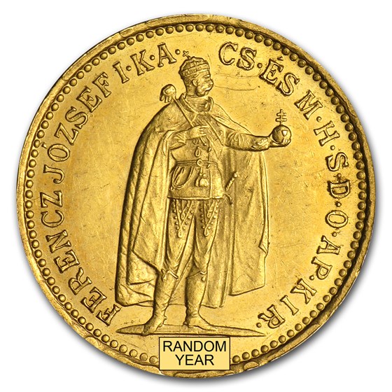 1892-1915 Hungary Gold 10 Korona Franz Joseph Avg Circ 1892-1915 Hungary Gold 10 Korona Franz Joseph Avg Circ