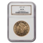 1892 $20 Liberty Gold Double Eagle AU-58 NGC