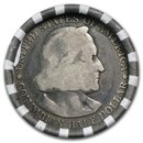 1892-93 20-ct Columbian Expo Silver Half Roll Avg Circ