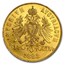 1892 Austria Gold 8 Florin/20 Francs AU