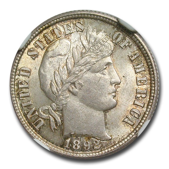 1892 Barber Dime MS-64 NGC 1892 Barber Dime MS-64 NGC