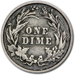 1892 Barber Dime VF