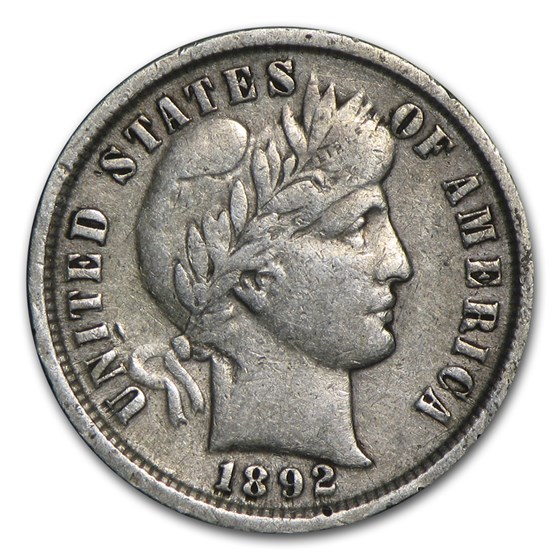 1892 Barber Dime XF 1892 Barber Dime XF