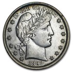 1892 Barber Half Dollar AU