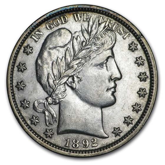 1892 Barber Half Dollar AU 1892 Barber Half Dollar AU