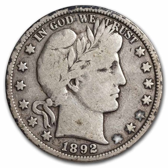 1892 Barber Half Dollar Fine 1892 Barber Half Dollar Fine