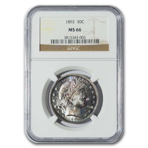 1892 Barber Half Dollar MS-66 NGC 1892 Barber Half Dollar MS-66 NGC