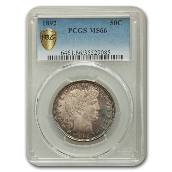 1892 Barber Half Dollar MS-66 PCGS 1892 Barber Half Dollar MS-66 PCGS
