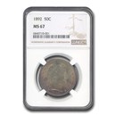 1892 Barber Half Dollar MS-67 NGC