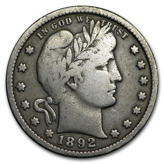1892 Barber Quarter Fine 1892 Barber Quarter Fine