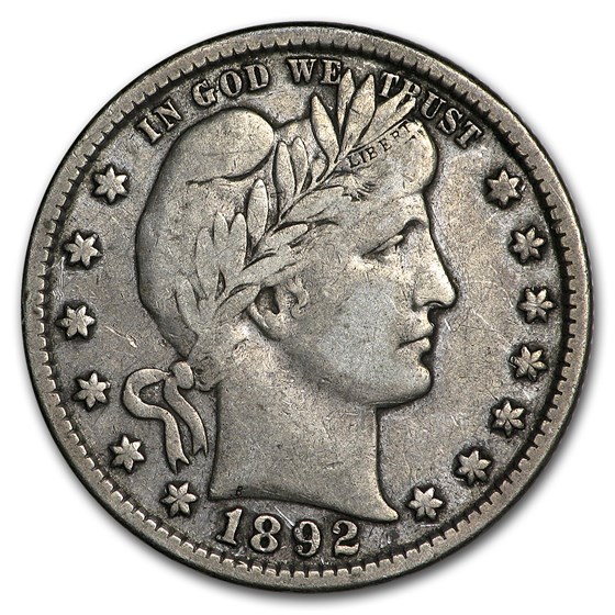 1892 Barber Quarter VF 1892 Barber Quarter VF
