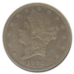 1892-CC $20 Liberty Gold Double Eagle AU-53 NGC