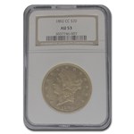 1892-CC $20 Liberty Gold Double Eagle AU-53 NGC