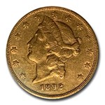 1892-CC $20 Liberty Gold Double Eagle XF-40 PCGS