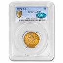 1892-CC $5 Liberty Gold Half Eagle AU-55 PCGS CAC