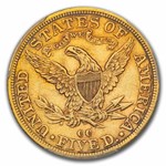 1892-CC $5 Liberty Gold Half Eagle AU-55 PCGS
