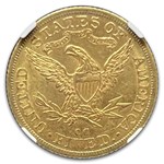 1892-CC $5 Liberty Gold Half Eagle MS-62 NGC CAC