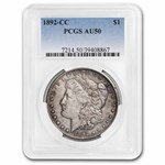 1892-CC Morgan Dollar AU-50 PCGS