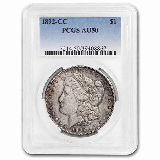 1892-CC Morgan Dollar AU-50 PCGS 1892-CC Morgan Dollar AU-50 PCGS