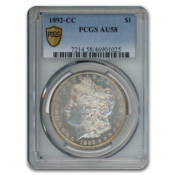 1892-CC Morgan Dollar AU-58 PCGS 1892-CC Morgan Dollar AU-58 PCGS