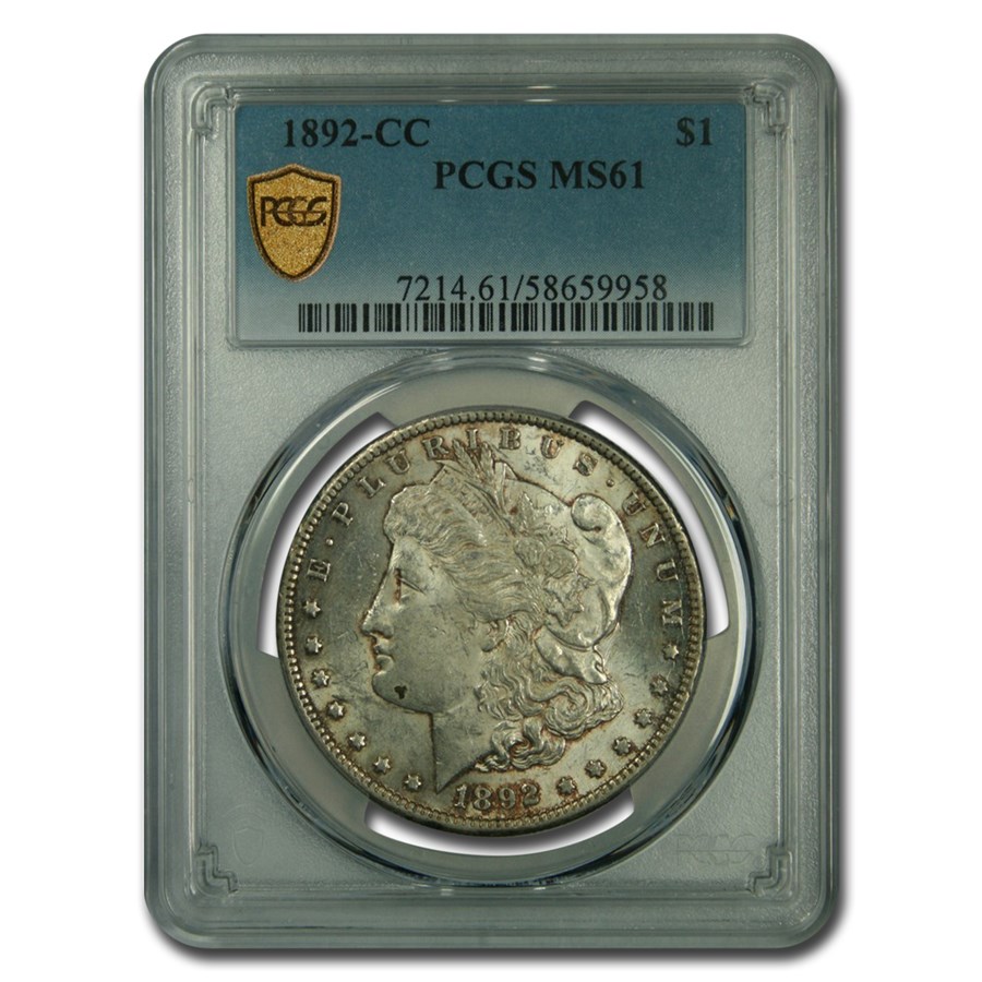 1892-CC Morgan Dollar MS-61 PCGS