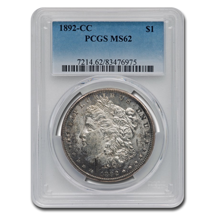 1892-CC Morgan Dollar MS-62 PCGS