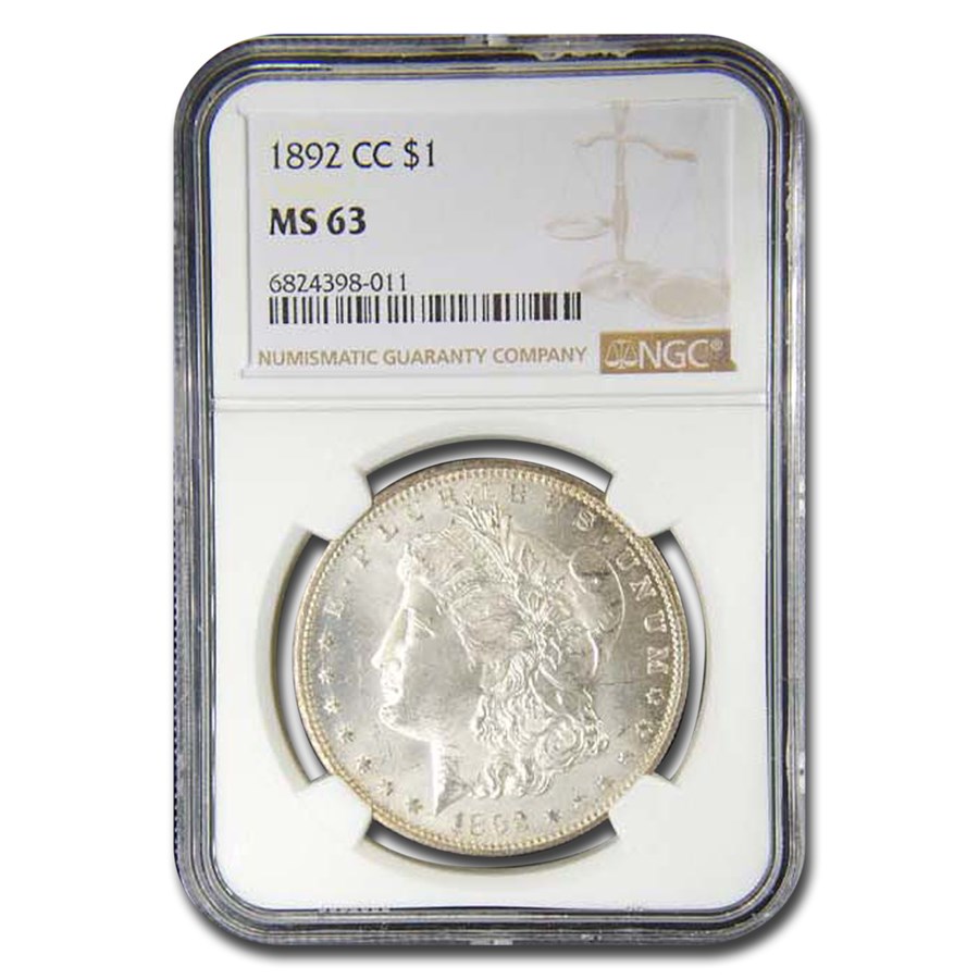 1892-CC Morgan Dollar MS-63 NGC
