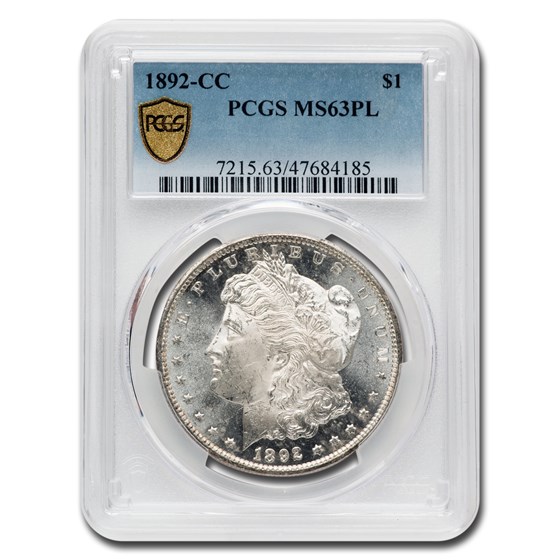 1892-CC Morgan Dollar MS-63 PL PCGS 1892-CC Morgan Dollar MS-63 PL PCGS