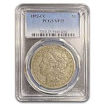 1892-CC Morgan Dollar VF-25 PCGS