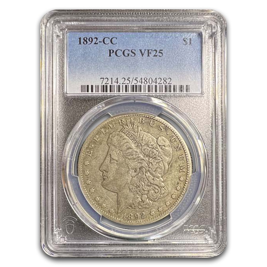 1892-CC Morgan Dollar VF-25 PCGS
