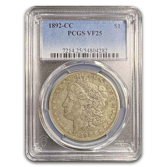 1892-CC Morgan Dollar VF-25 PCGS 1892-CC Morgan Dollar VF-25 PCGS