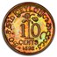 1892 Ceylon 10 Cents Victoria PR-64 PCGS