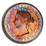 1892 Ceylon Silver 25 Cents Victoria PR-65 PCGS