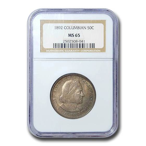 1892 Columbian Expo Commem Half Dollar MS-65 NGC (Toned) 1892 Columbian Expo Commem Half Dollar MS-65 NGC (Toned)