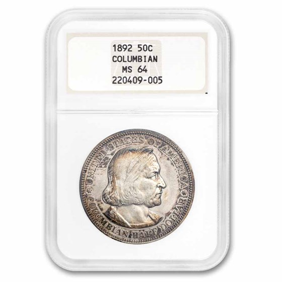 1892 Columbian Expo Half Dollar MS-64 NGC (Fatty Holder) 1892 Columbian Expo Half Dollar MS-64 NGC (Fatty Holder)