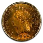 1892 Indian Head Cent MS-64 PCGS (Red/Brown)