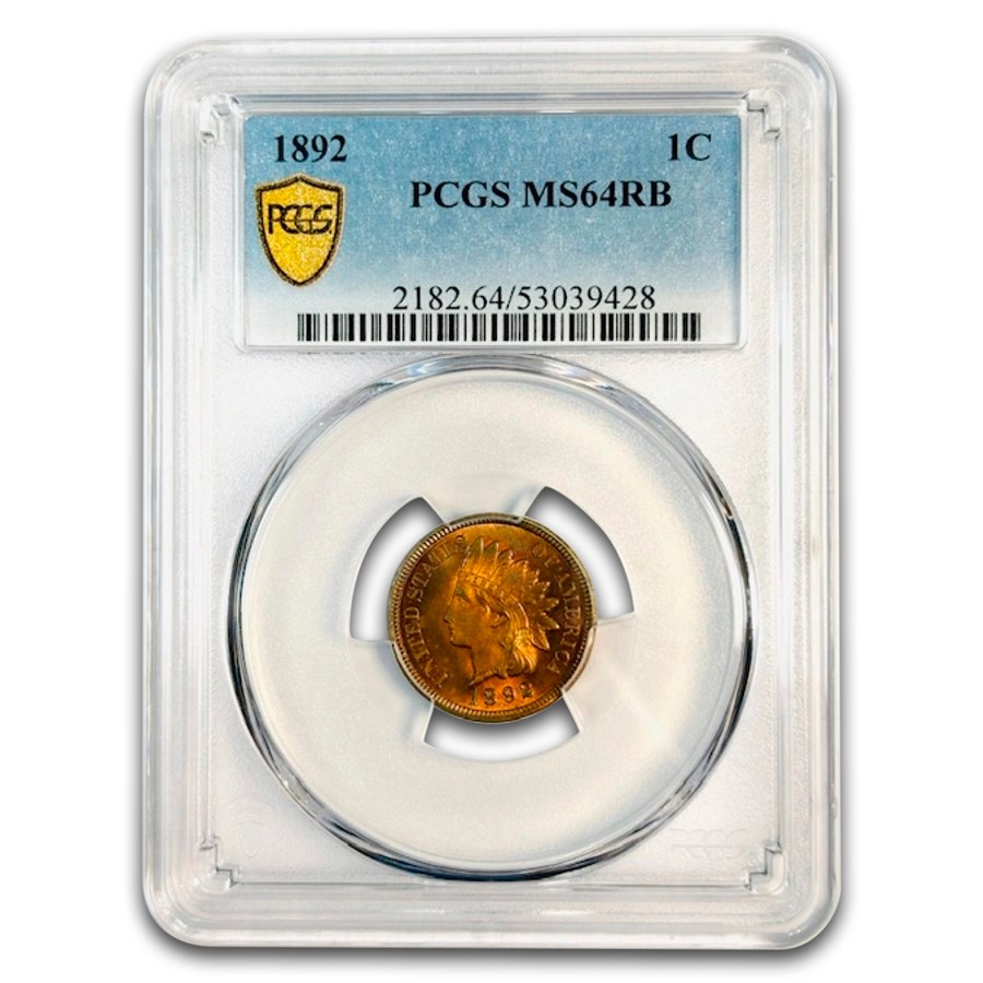1892 Indian Head Cent MS-64 PCGS (Red/Brown)